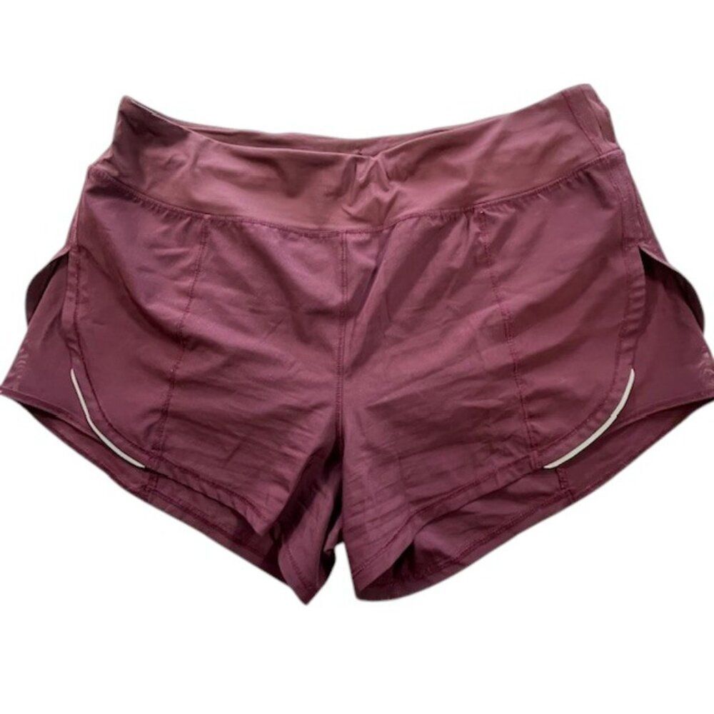 Zyia Active Women's Mesh Energy Shorts in Plum- Size L